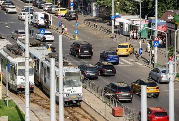 Бухарест Румыния Июля 2021 Высокий Угол Обзора Pantelimon Road Бухарест — стоковое фото