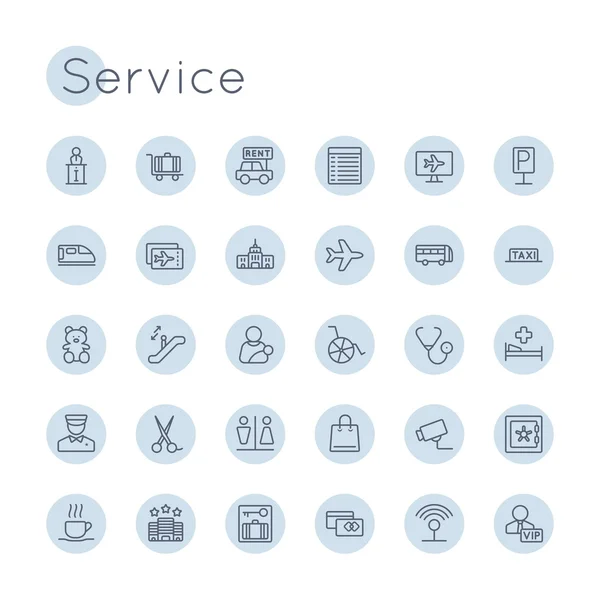 Vector Round Service Icons — Stock Vector