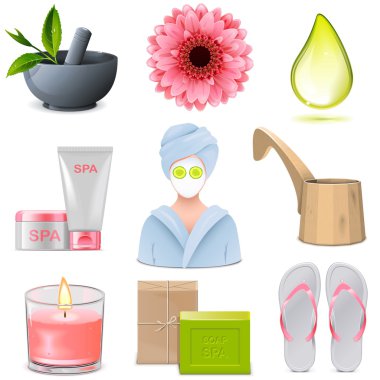 1 vektör Spa Icons Set