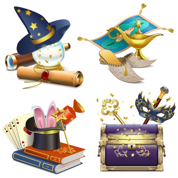 Vector Magic Concept Iconos — Vector de stock