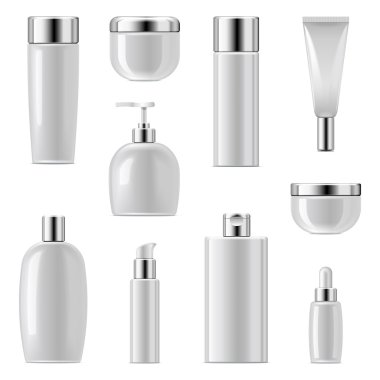 Vektör kozmetik ambalaj Icons 2 Set