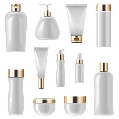 Vektör kozmetik ambalaj Icons 3 Set