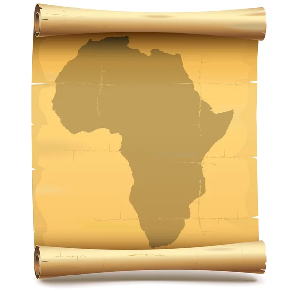 Rollo de papel vectorial con África — Vector de stock