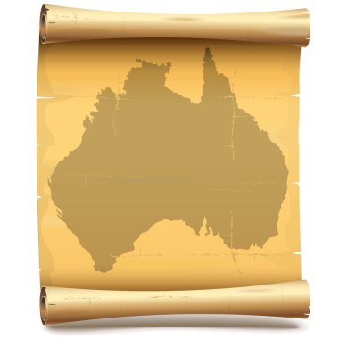 Avustralya ile vektör kağıt kaydırma