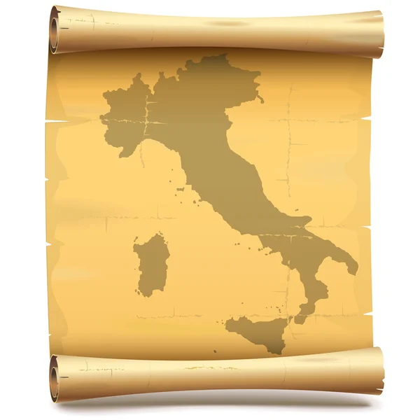 Vector Paper Scroll with Italy — Stock Vector