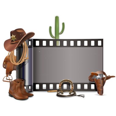 Vector Cowboy Film clipart