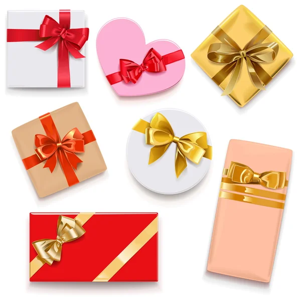 Vector Gift Box Icons — Stock Vector