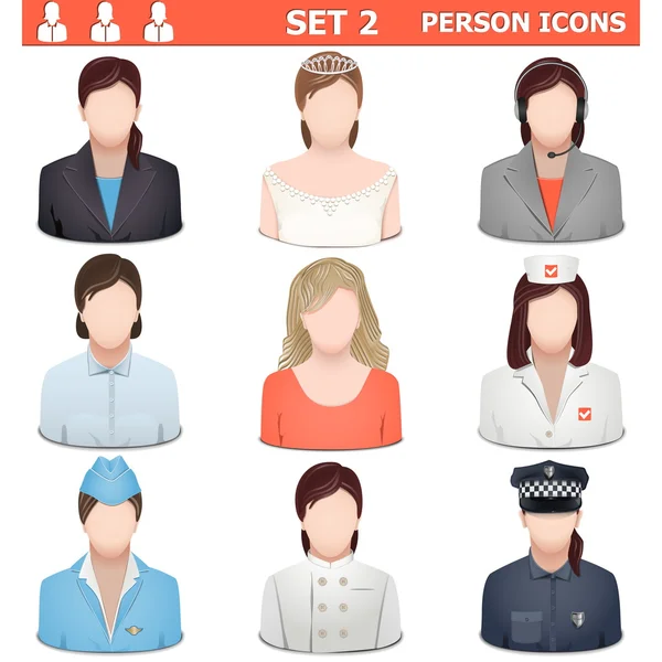 Conjunto de iconos de persona vectorial 2 — Archivo Imágenes Vectoriales