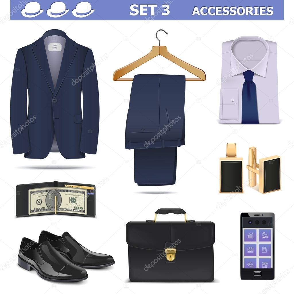 Vector Male Accessories Set 3