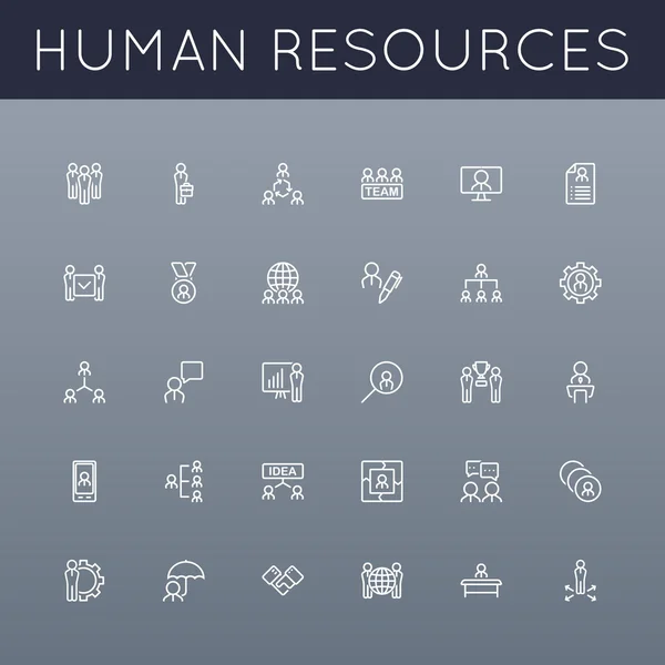 İK çizgi simgeler vektör