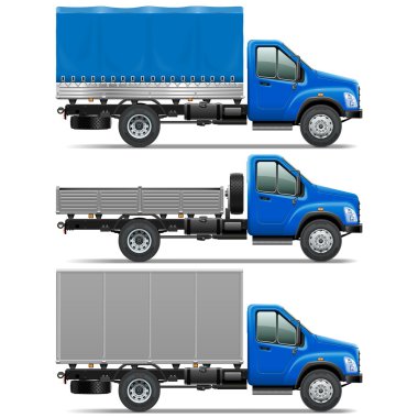Vector Lorry Icons Set 1 clipart