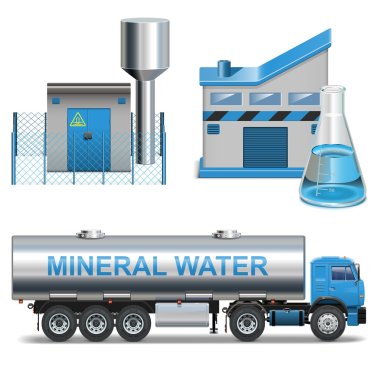Vector Mineral Waters Production clipart