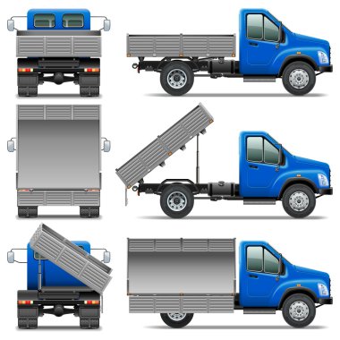 Vector Lorry Icons Set 4 clipart