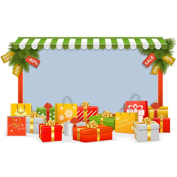 Vector Christmas Shopping Board — Vettoriale Stock