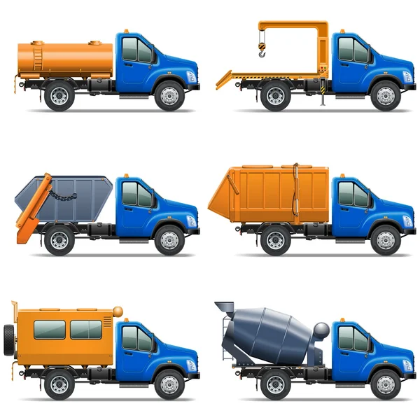 Vector Lorry Icons Set 5 — Stock Vector