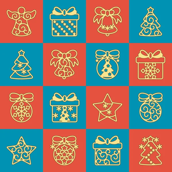 Vector Christmas Ornaments — Stock Vector