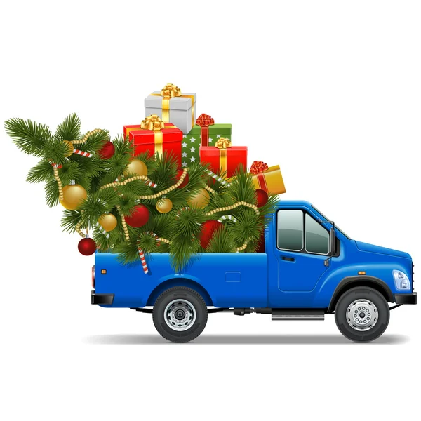 Vector Christmas Pickup — Stock Vector