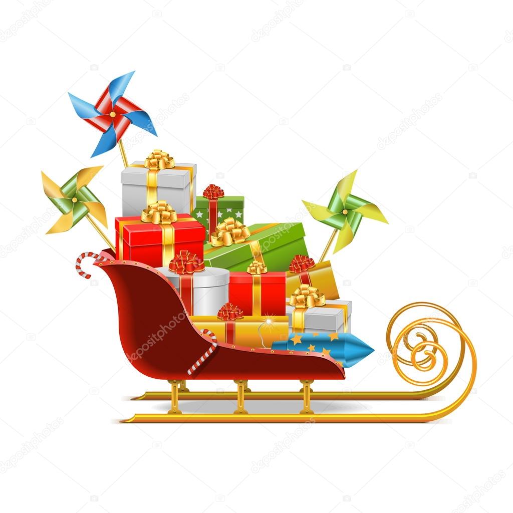 Vector Sled with Gifts