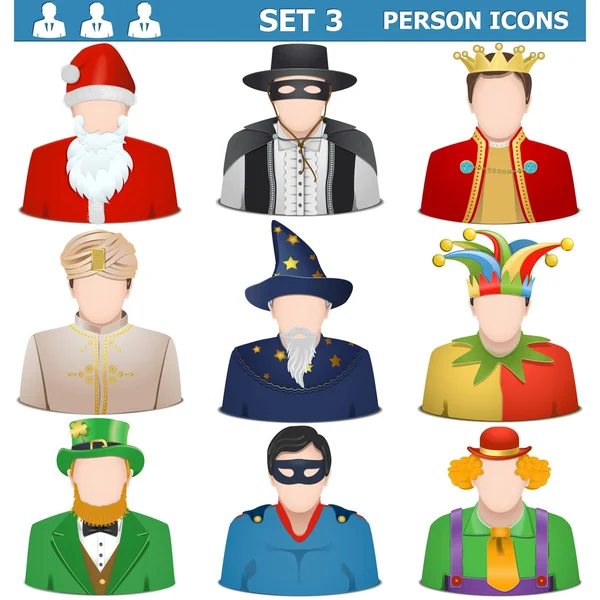 Conjunto de iconos de persona vectorial 3 — Archivo Imágenes Vectoriales