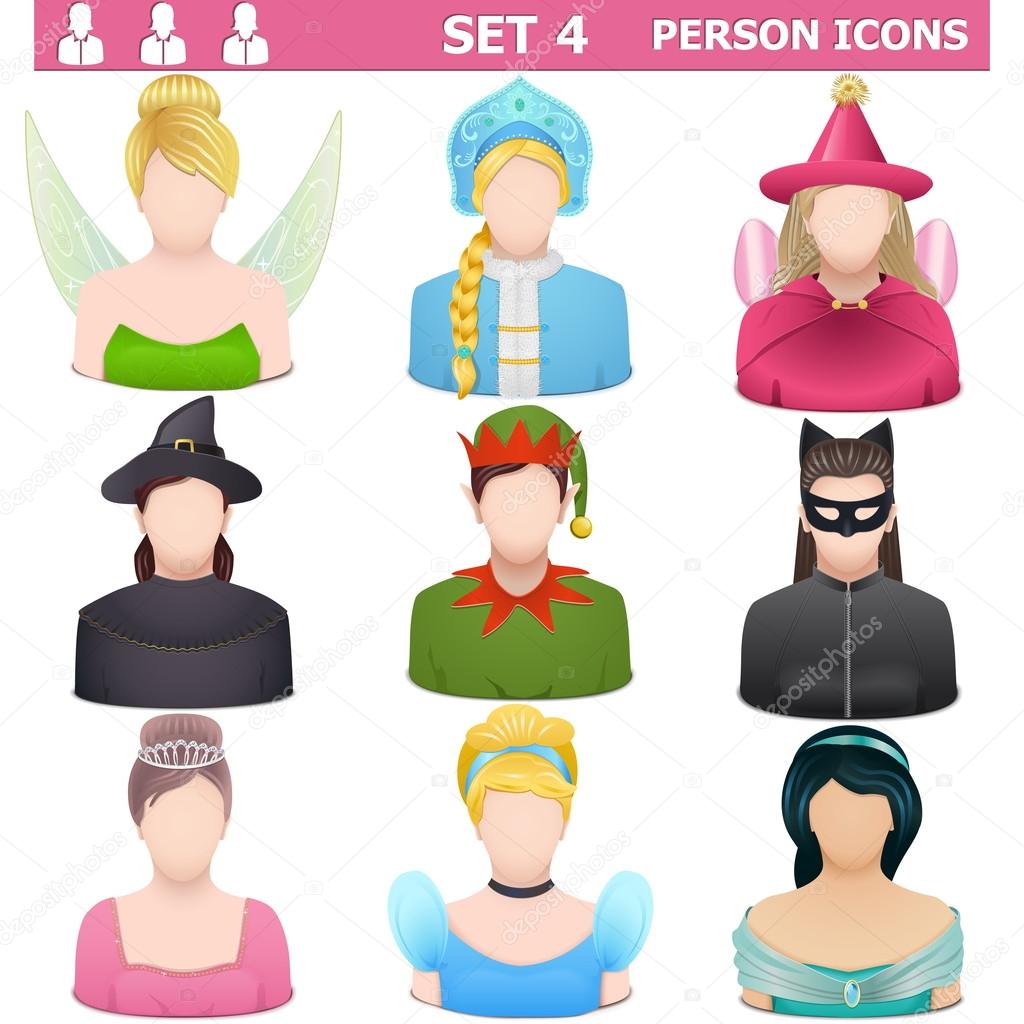 Vector Person Icons Set 4