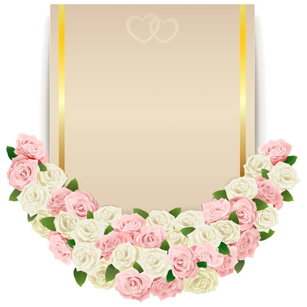 Διάνυσμα λουλουδιών γαμήλιων καρτών — Διανυσματικό Αρχείο