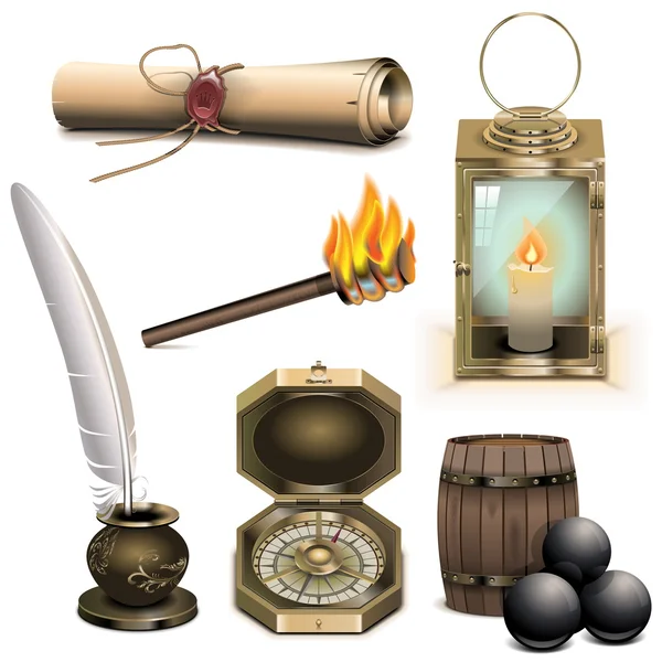 Vektör korsan Icons 3 Set