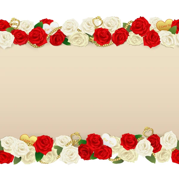 Vektör romantik çiçek çerçeve — Stok Vektör