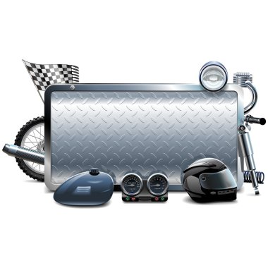 Vektör motosiklet çerçeve