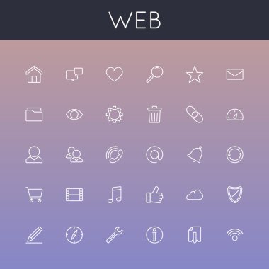Vektör Web satırı simgeler