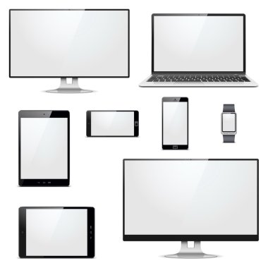 Vector Modern Electronic Devices clipart