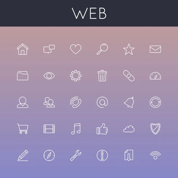 Vector Web Line Icons — Stock Vector