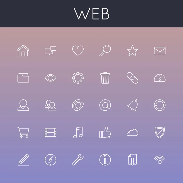 Vektör Web satırı simgeler — Stok Vektör
