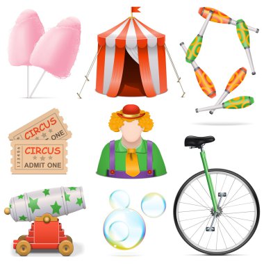 Vector Circus Icons clipart