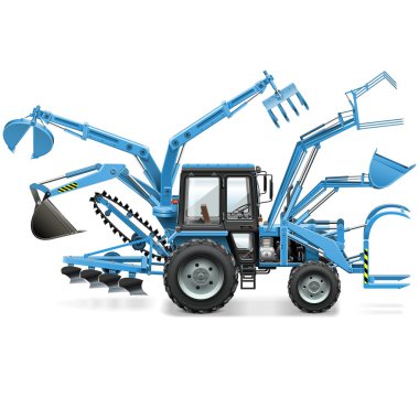 Vector Multi Tractor clipart