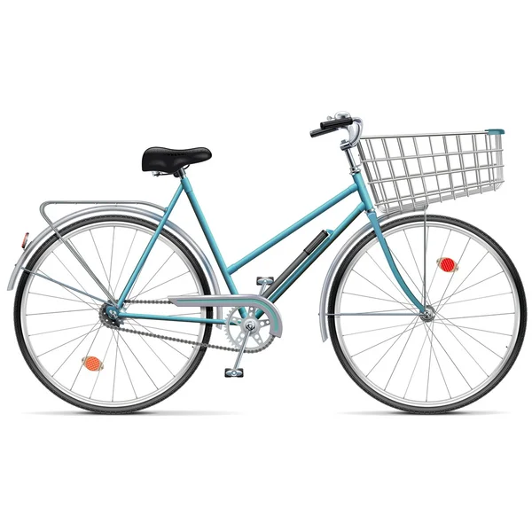 Bicicleta vectorial con carro — Vector de stock