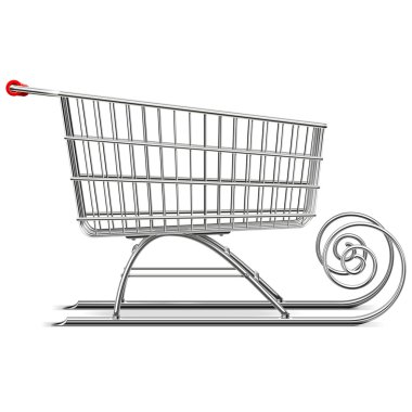 Vektör süpermarket atlı kızak
