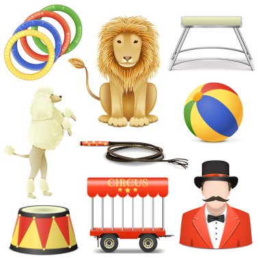 Vektör Circus simgelerin 3 ayarla