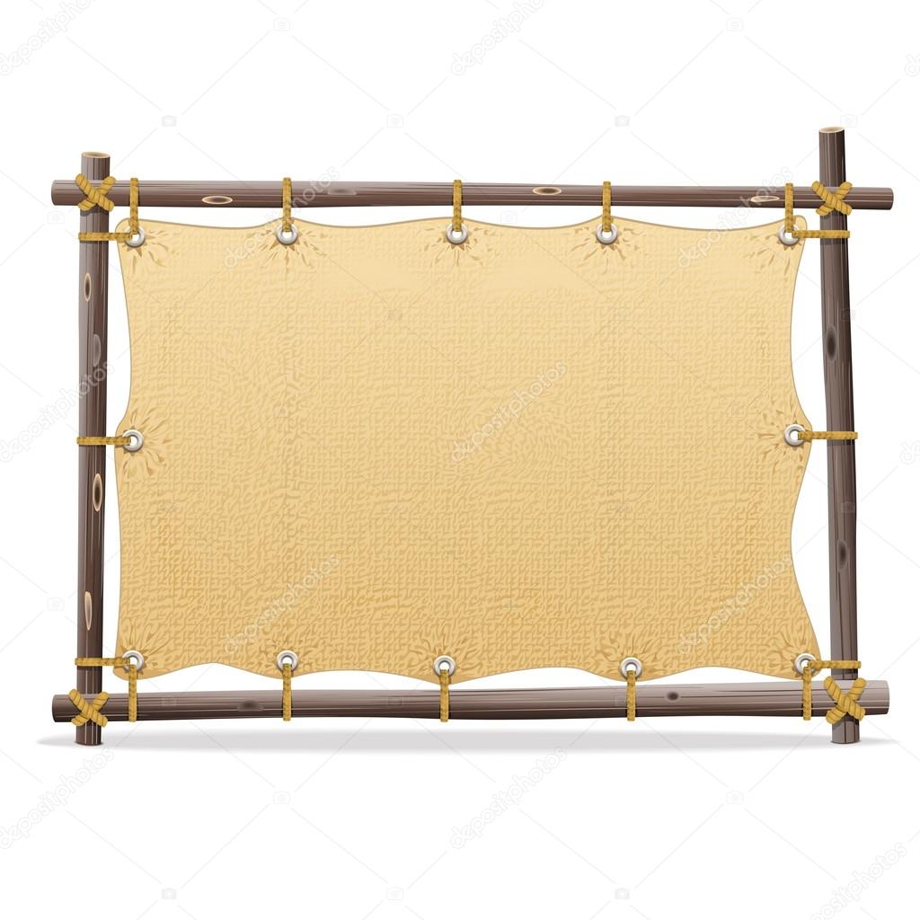 Vector Wooden Frame with Canvas