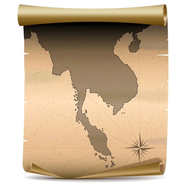 Wektor Tajlandia mapy archiwalne — Wektor stockowy