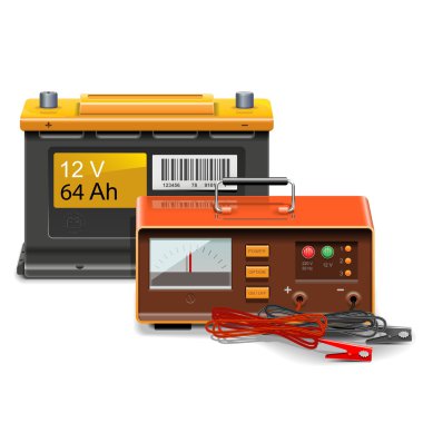Vector Car Battery Charge Concept clipart