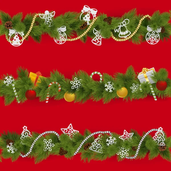 Vector Christmas Borders — Vector de stoc