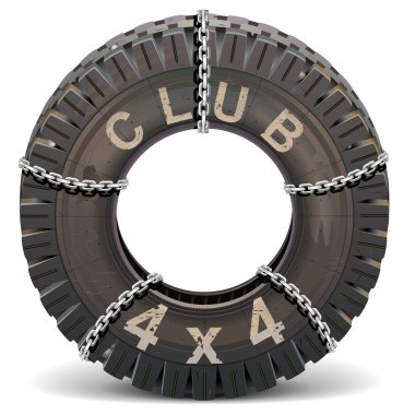Vektör Offroad araç Club tabela