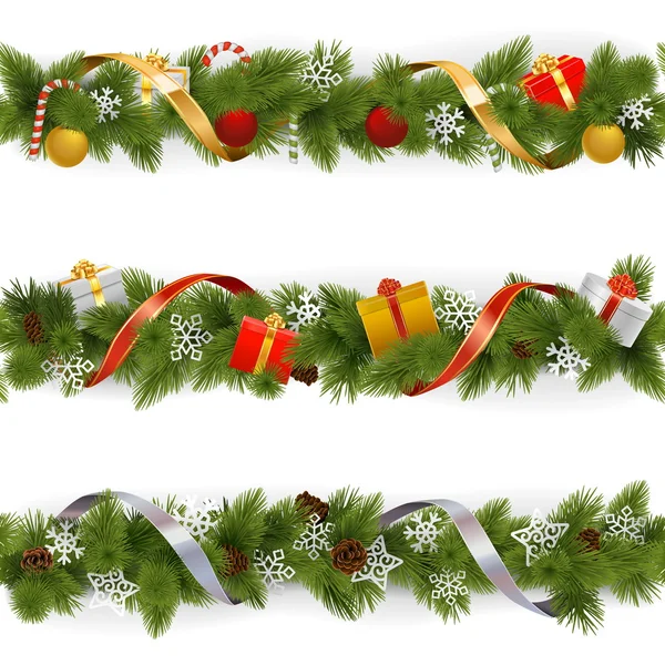 Vector Christmas grens Set 3 — Stockvector