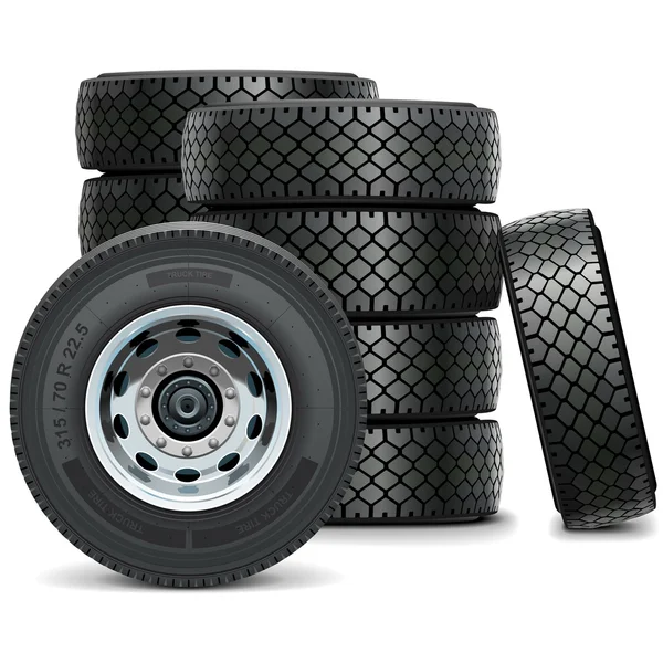 Vektorové nákladních pneumatik — Stockový vektor