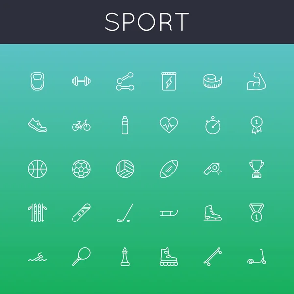 Vector Sport Line Icons — Stock Vector