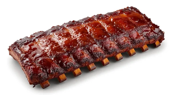 Tütsülenmiş domuz pirzolası ve beyaz barbekü sosu..