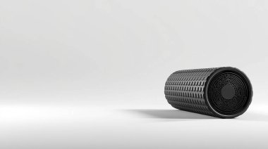 Benzersiz bir ızgara desenli siyah köpük silindiri ve profesyonel atletizm için güçlendirilmiş içi boş bir çekirdek..