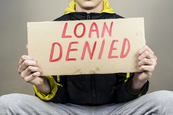 Sign loan is denied — Stock Photo, Image