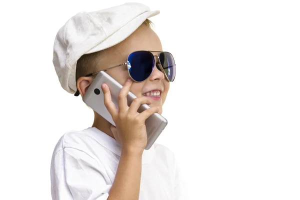 Boy talking on the phone — Stock Photo, Image