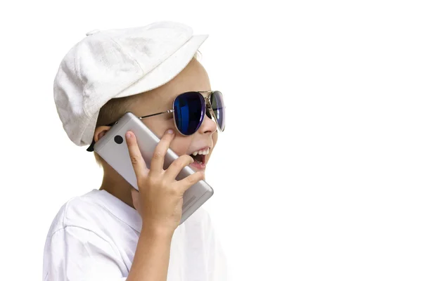 Boy talking on the phone — Stock Photo, Image